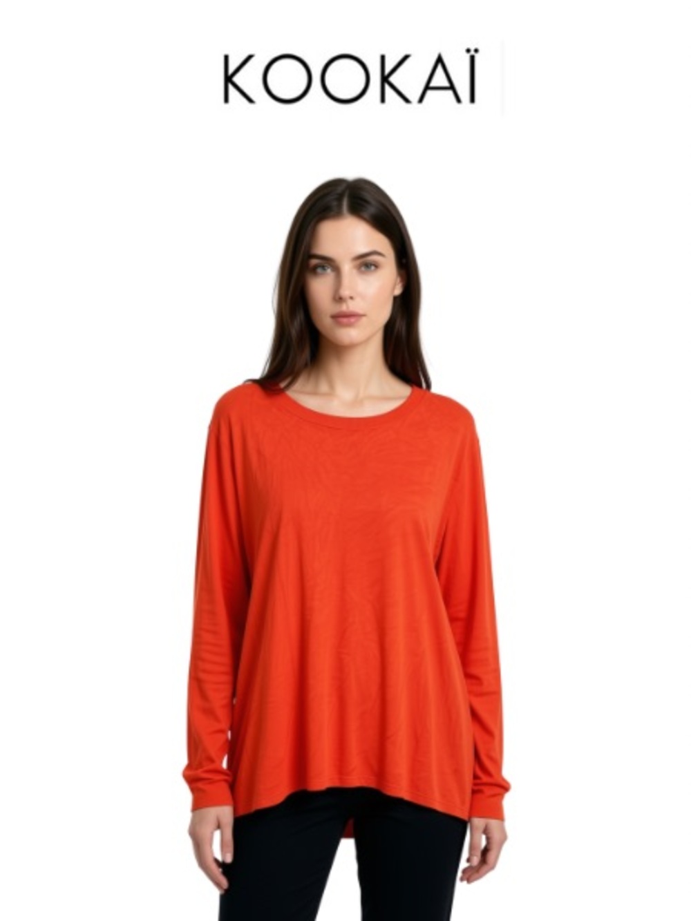 Kookai Bright Orange Long Sleeve Top